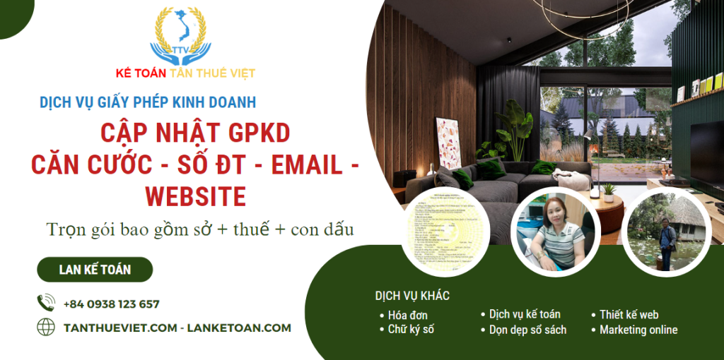 Cập nhật căn cước, số điện thoại, email