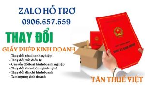 Thay đổi ngành nghề kinh doanh