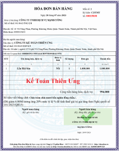 hoa don ban hang duoc giam thue gtgt