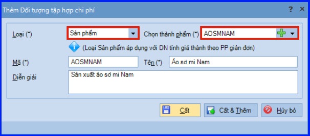 Cách tính giá thành theo phương pháp giản đơn trên Misa theo TT 200 4