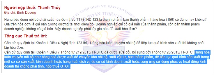 xuất hóa đơn tiêu dùng nội bộ xuất hóa đơn tiêu dùng nội bộ